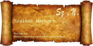 Szalkai Norbert névjegykártya